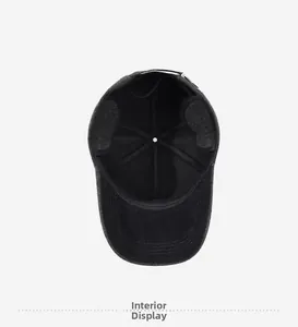 Detail view of thickened winter baseball cap interior with foldable warm ear flaps