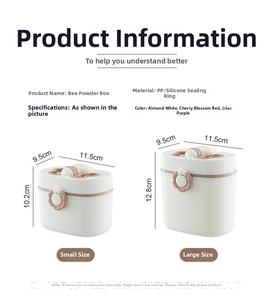 Comparison of small and large bee-shaped milk powder boxes with size dimensions