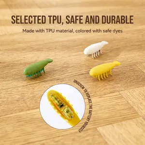 Interactive electric robot bug cat toy in TPU material with replaceable battery