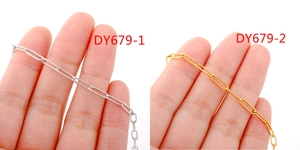 Detailed comparison of gold and silver paperclip link chains for DIY jewelry making