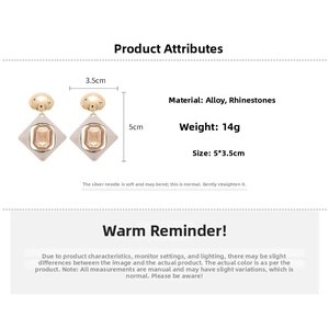Spécifications des boucles d'oreilles géométriques de 5x3,5cm pesant 14g au total