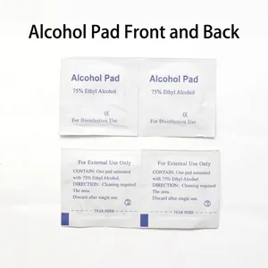 Einzeln verpackte 75%ige Alkoholtupfer zur Desinfektion und Sterilreinigung