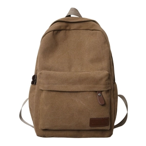 Canvas Backpack Casual Retro Simple Schoolbag Large Capacity For Travel School College Unisex Daily Use