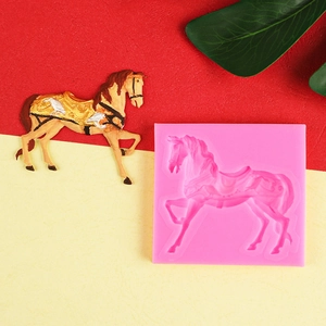 Gedetailleerde paard siliconen mal voor DIY hars en taart met realistisch paardontwerp