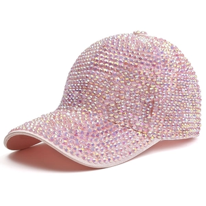 Sparkly rhinestone baseball cap for street dance and hip-hop stage outfits
