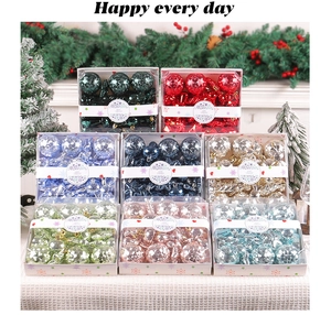 Stack of 28pcs Christmas ball sets with various textures and colors for tree decoration