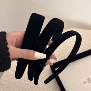 Velvet Headband Wide Edge Hair Hoop Solid Color Vintage Retro Elegant Hair Accessories For Women Girls