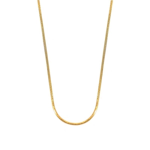 Minimalist gold snake bone chain necklace in durable stainless steel for women