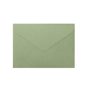 Mini sage green triangular textured paper envelope for gift cards and member cards
