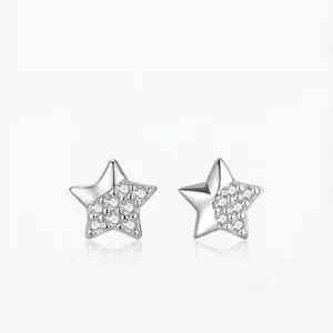 Orecchini A Lobo Stella Argento Sterling 925 Zirconia Scintillante Gioielli Minimalisti Per Donne Ragazze