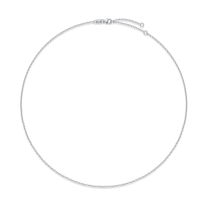 Minimalist S925 sterling silver chain necklace with lobster clasp and adjustable tail