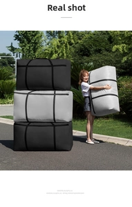 Detailed view of heavy-duty Oxford fabric moving bag with reinforced handles