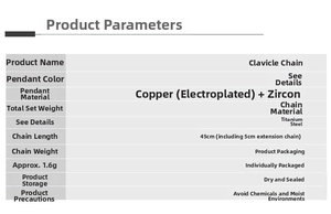 Detailed technical specifications for micro-paved zircon cross necklace in titanium steel