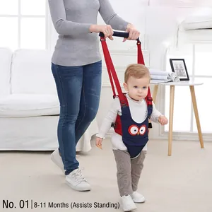 Harnais de marche respirant pour bébé avec broderie hibou pour enfants de 8-11 mois