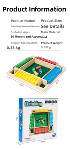Detailed view of the wooden Shut the Box game with colored flaps and green felt surface