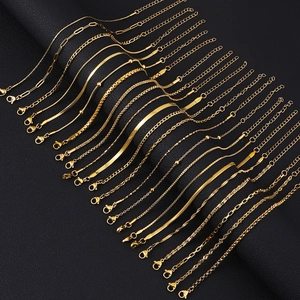 Stainless Steel Gold Silver Color Chain Bracelet For Women Men Minimalist Fashion Adjustable Link Wrist Jewelry Simple Hand Chain