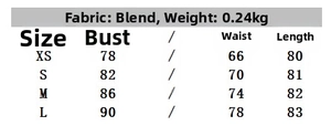 Detailed size chart for poplin floral mini dress showing bust waist and length metrics