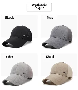 Mesh baseball caps in black, grey, beige, and khaki with long brims and SORT logo