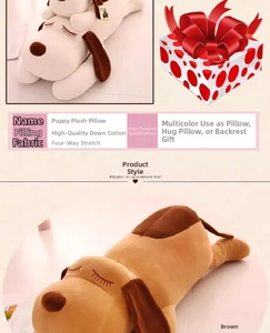 Detailed view of plush dog pillows showing soft fabric and high-quality cotton filling