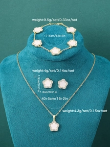 Detailed view of rhinestone floral jewelry set showing exact weight and size dimensions