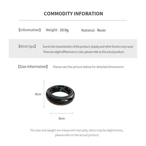 Size chart showing dimensions and weight of the dark marble resin bangle bracelet