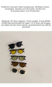 Lunettes de soleil UV400 pour enfants en PC avec dimensions pour les 1,5 à 8 ans