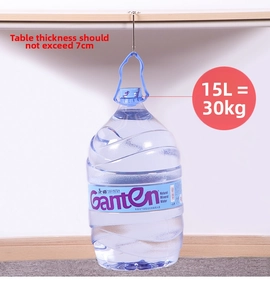 Dettaglio gancio in metallo per scrivania portata 15kg su tavolo spesso fino a 7cm