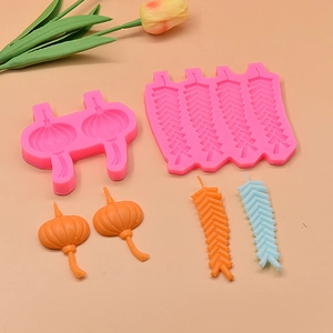 Silicone mold for Chinese New Year lantern and firecracker shaped cake and candle decor