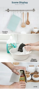 Close-up of silicone drain mat with ribbed texture for washing and non-slip use