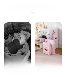 Detailed comparison of pink mesh laundry bags with cartoon patterns for delicate protection