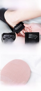 Detail of no-show socks with non-slip silicone heel and breathable hollow mesh design