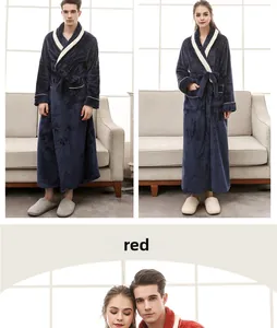 Detail of red and navy flannel bathrobe featuring pineapple checkered texture and belt