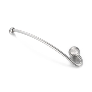 Polished stainless steel ball hook charm with small ring hole for DIY jewelry making