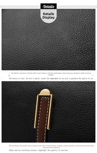 Detail of black litchi grain leather texture and golden metal zipper with stitching