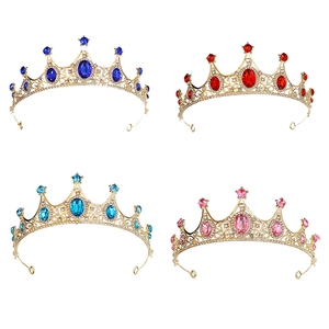Baroque Alloy Tiara Crown With Rhinestone Faux Crystal For Wedding Birthday Party Pageant For Women Girls