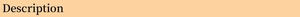 Minimalist header with Description text on a plain light orange background for product details