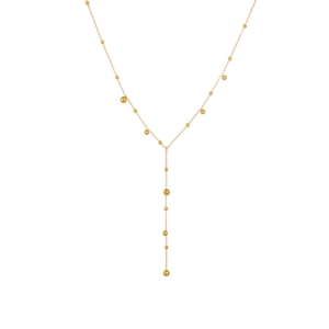 Titanium Steel Y-Shape Necklace For Women Box Chain Simple Elegant Multi-Bead Tassel High-End Clavicle Fashion Accessory