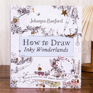 English Version Floral Garden Themed Coloring Book Paper Artistic Painting Drawing Tutorial Stress Relief Activity