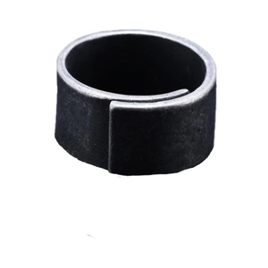 Unisex retro wide band ring with vintage silver finish and adjustable open design