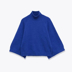 Pull En Tricot Pour Femmes Col Roulé Coupe Ample Manches Raglan Couleur Unie Doux Élégant Pull-Over