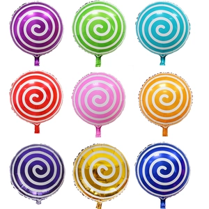 Set of 18 inch colorful lollipop aluminum foil balloons for birthday party decorations