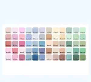 Tabla de 55 códigos de colores hexadecimales para personalizar mallas de yoga