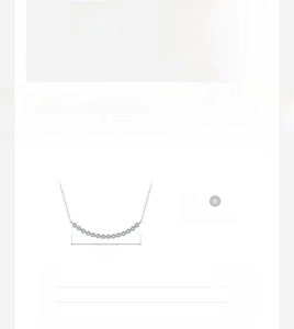 Detailed S925 sterling silver smile necklace specifications with 40+4cm chain and cz stones