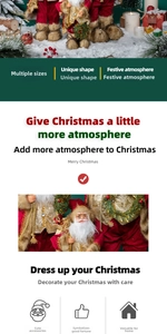 Détail de différentes tailles de poupées Père Noël aux tenues classiques rouge et or