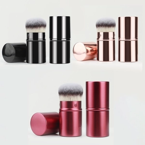 Retractable Foundation Brush Soft Synthetic Fiber Portable Travel Makeup Brush Multi Functional Beauty Tool