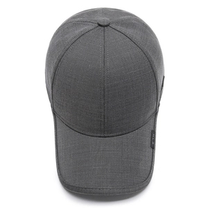 Casquette de baseball gris foncé pour homme avec texture tricotée et étiquette N.L.S