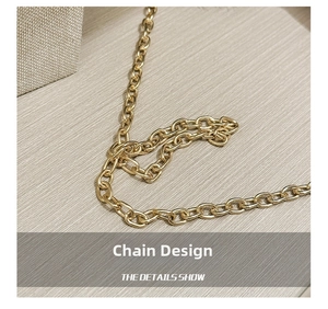 Macro detail of high-quality gold plating metal chain strap for acrylic evening clutch