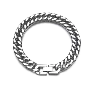Collana a Catena Cubana in Acciaio Inossidabile Minimalista per Uomo Donna Gioielli Lucidati Hip Hop Con Fibbia a Moschettone