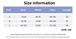 Guide des tailles pour robe courte dos nu avec mesures poitrine taille et hanches
