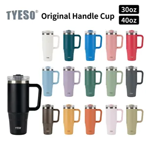 Stainless Steel Vacuum Insulated Tumbler With Handle And Straw Leakproof Travel Car Coffee Cup Double Wall Portable